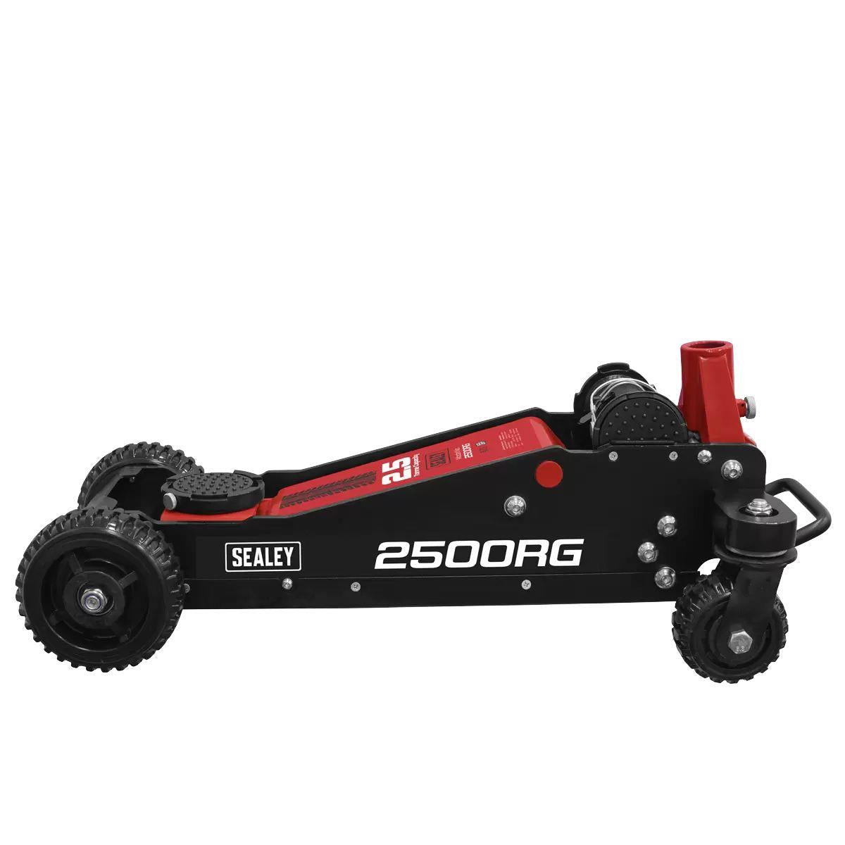 Sealey 2500RG Big Wheel Hybrid Trolley Jack for Off-Road Vehicles 4 x 4s with Super Rocket Lift 2.5 Tonne