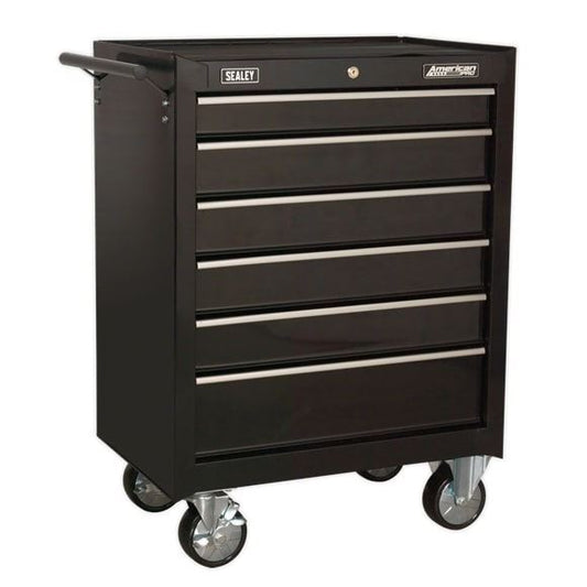 Sealey AP226B 6 Drawer Rollcab with Ball-Bearing Slides Black