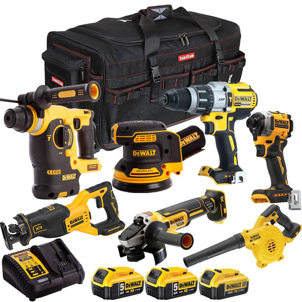 Dewalt 18V 7 Piece Combo Kit with 3 x Batteries & Charger T4TKIT-2200