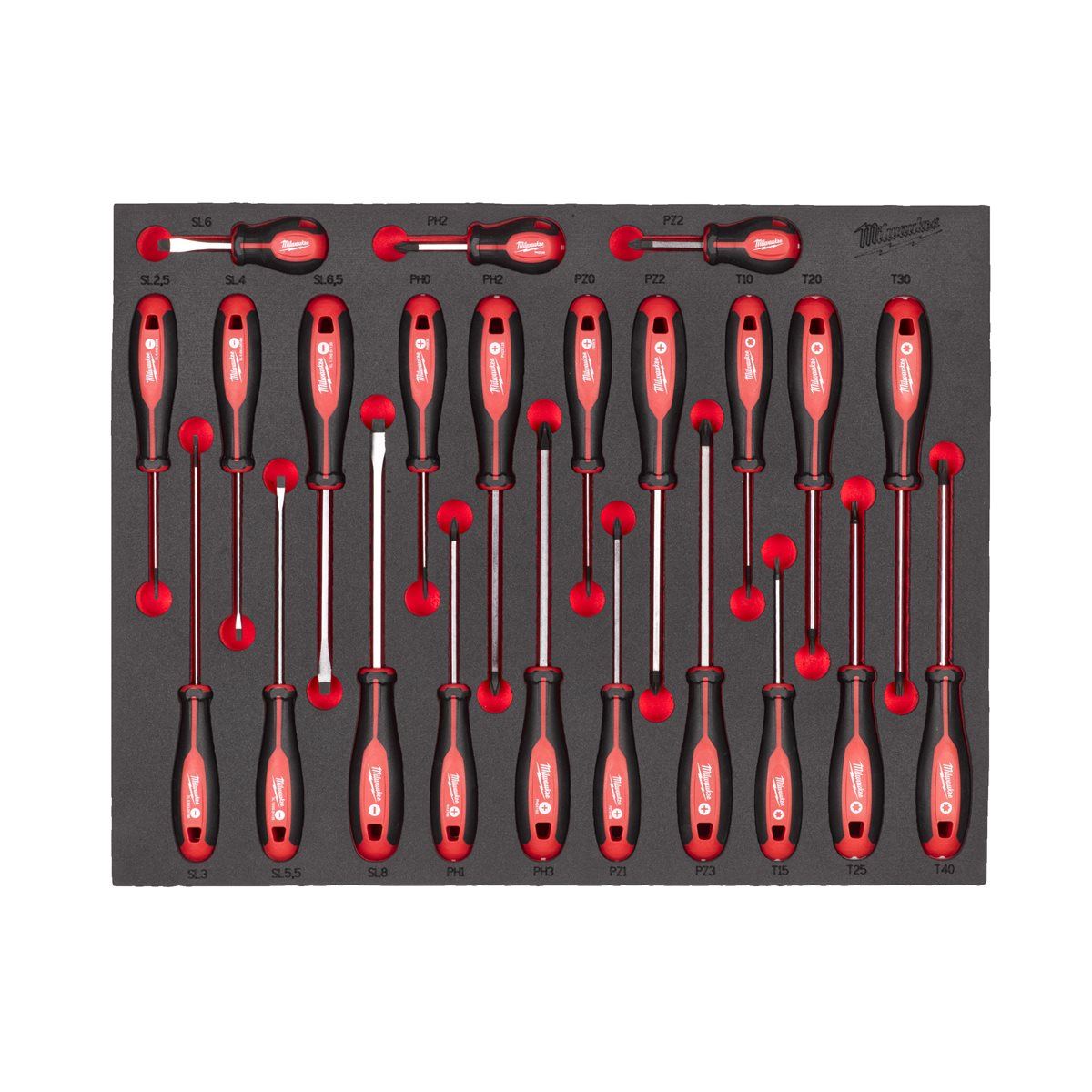 Milwaukee 23 Piece Tri-Lobe Screwdriver Set in Foam Insert 4932479830