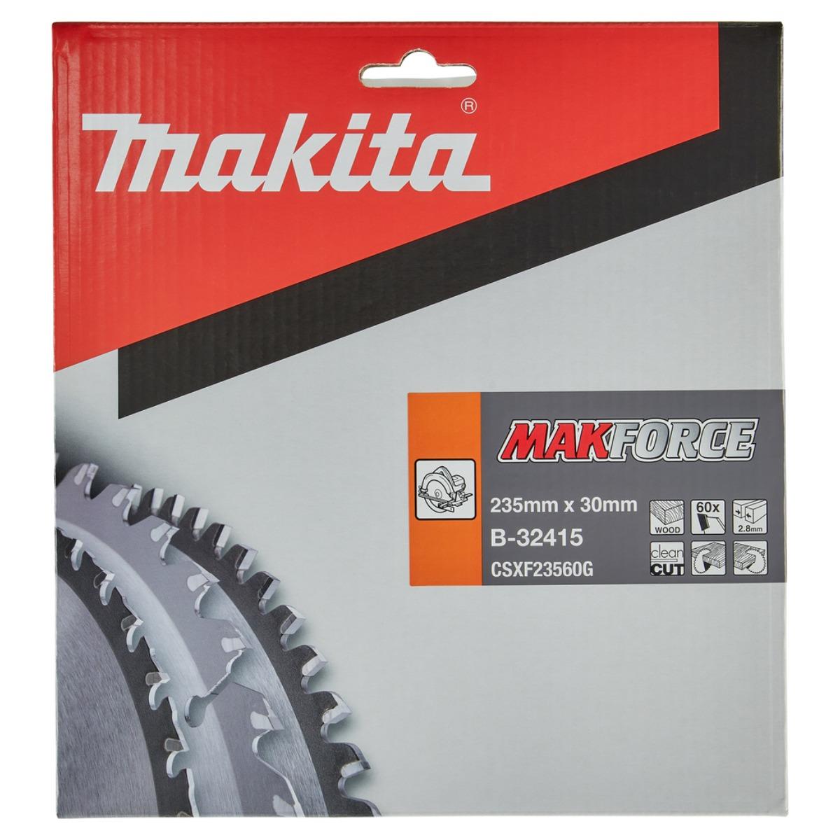 Makita B-32415 Makforce TCT Circular Saw Blade 235mm x 30mm x 60T