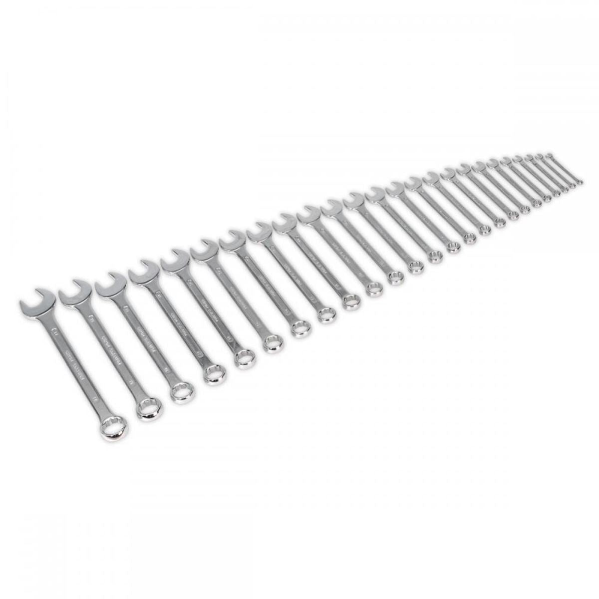 Sealey S0401 Combination Spanner Set 25pc Jumbo Metric