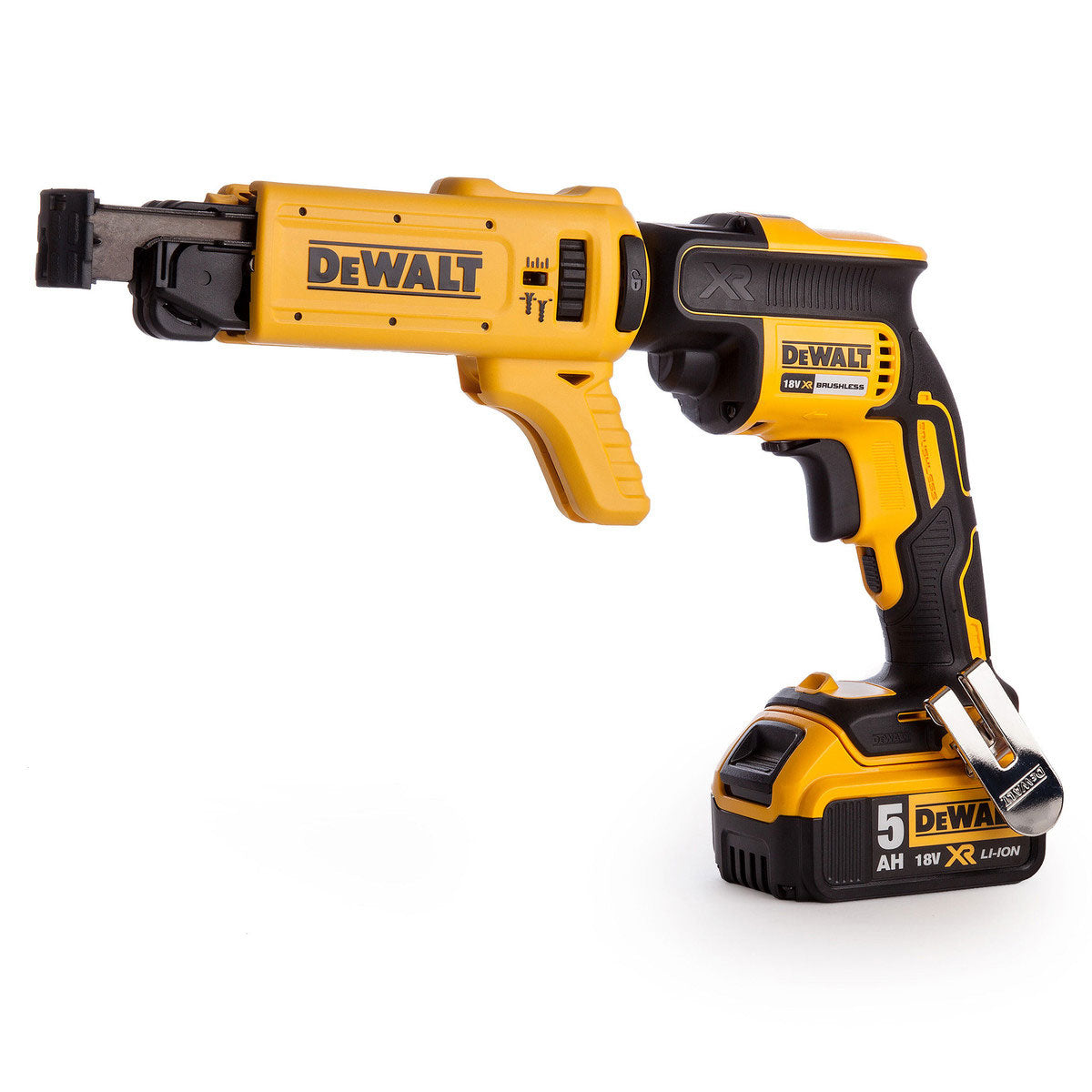 DeWalt DCF620P2K 18V XR Brushless Collated Drywall Screwdriver with 2 x 5.0Ah Batteries Charger & Case