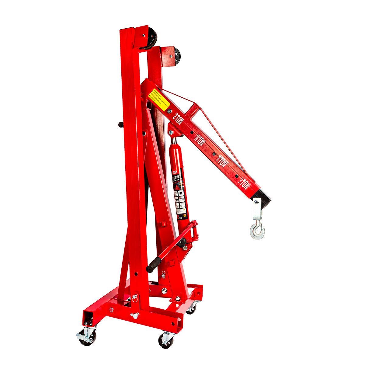 Big Red Torin 2-Ton Hydraulic Folding Engine Crane, Lifting Range 25-2240 mm