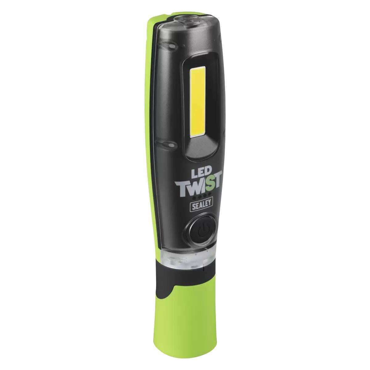 Sealey LED1001GDB LED Twist Rechargeable Inspection Light, Green Box of 12
