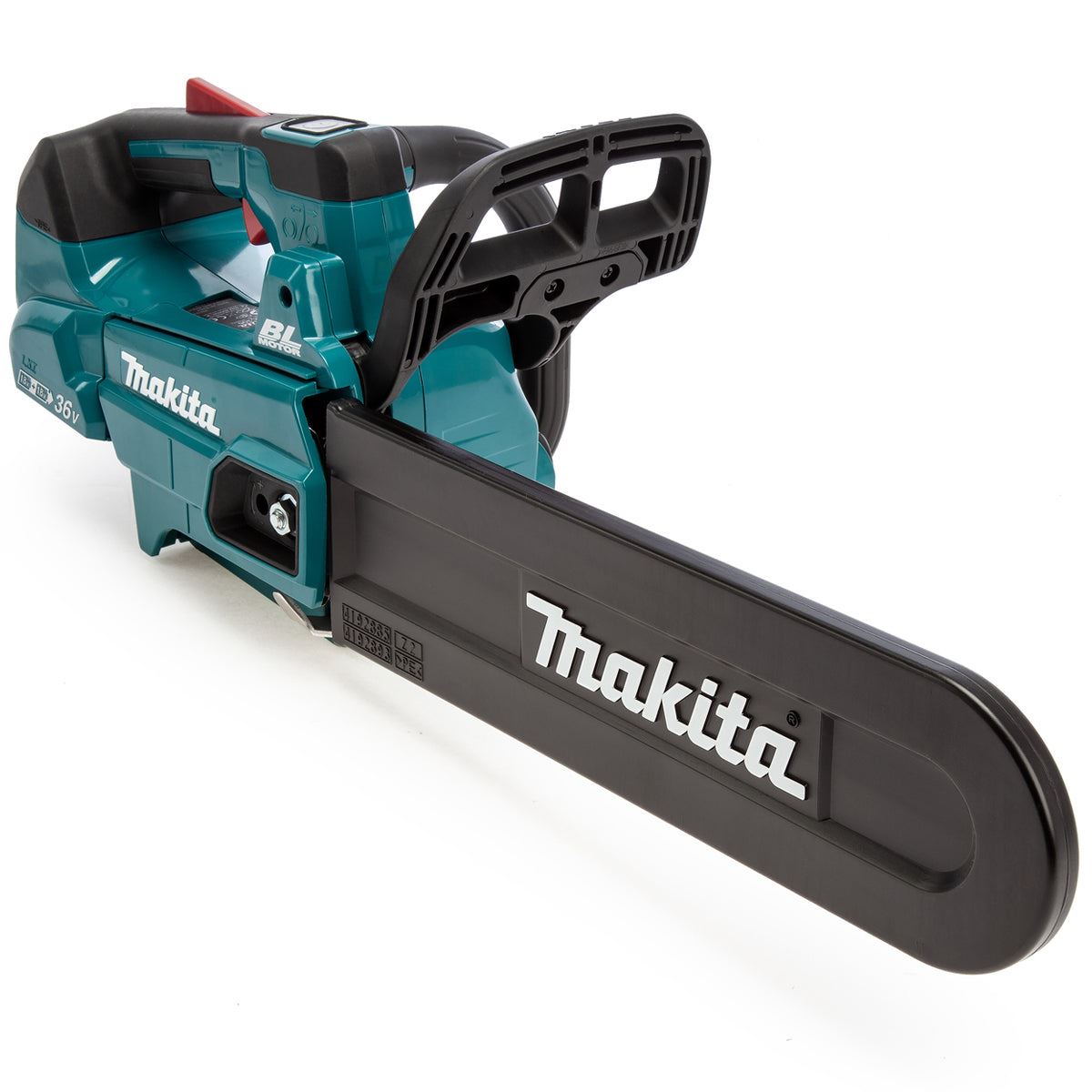 Makita DUC306Z 36V LXT Brushless Top Handle Chainsaw with 2 x 9.0Ah Battery & Dual Port Charger
