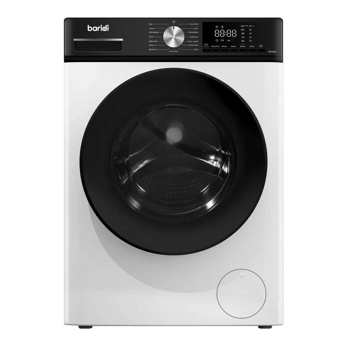 Sealey DH262 8kg Washing Machine, Front Loading 1400rpm White 240V