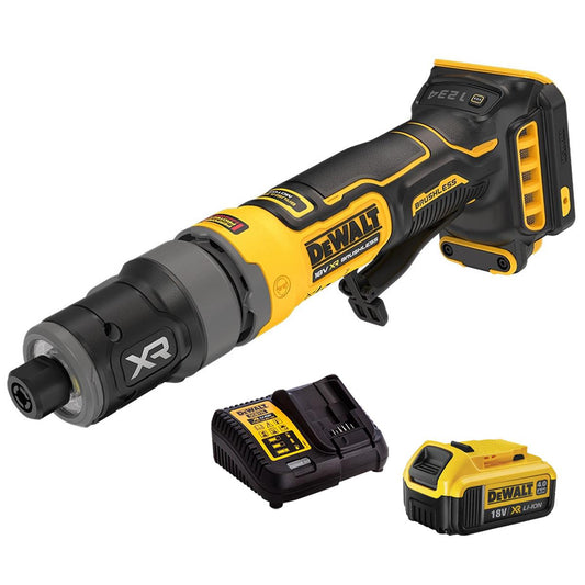 Dewalt DCG420N-XJ 18V XR Brushless Compact Die Grinder With 1 x 4.0Ah Battery & Charger