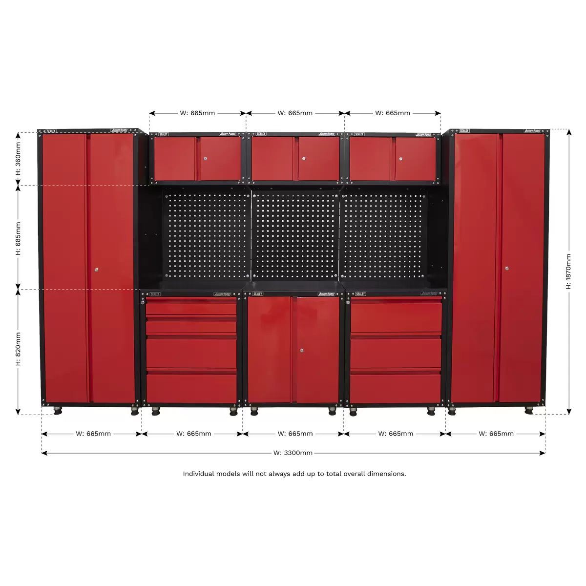 Sealey APMS80COMBO1 Modular Storage System 3.3m American Pro