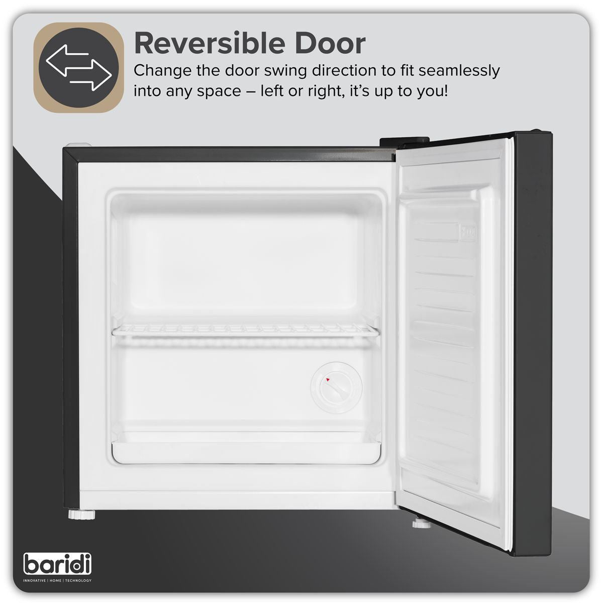Sealey DH255 Baridi Mini Tabletop Fridge/Freezer 31L Capacity Black