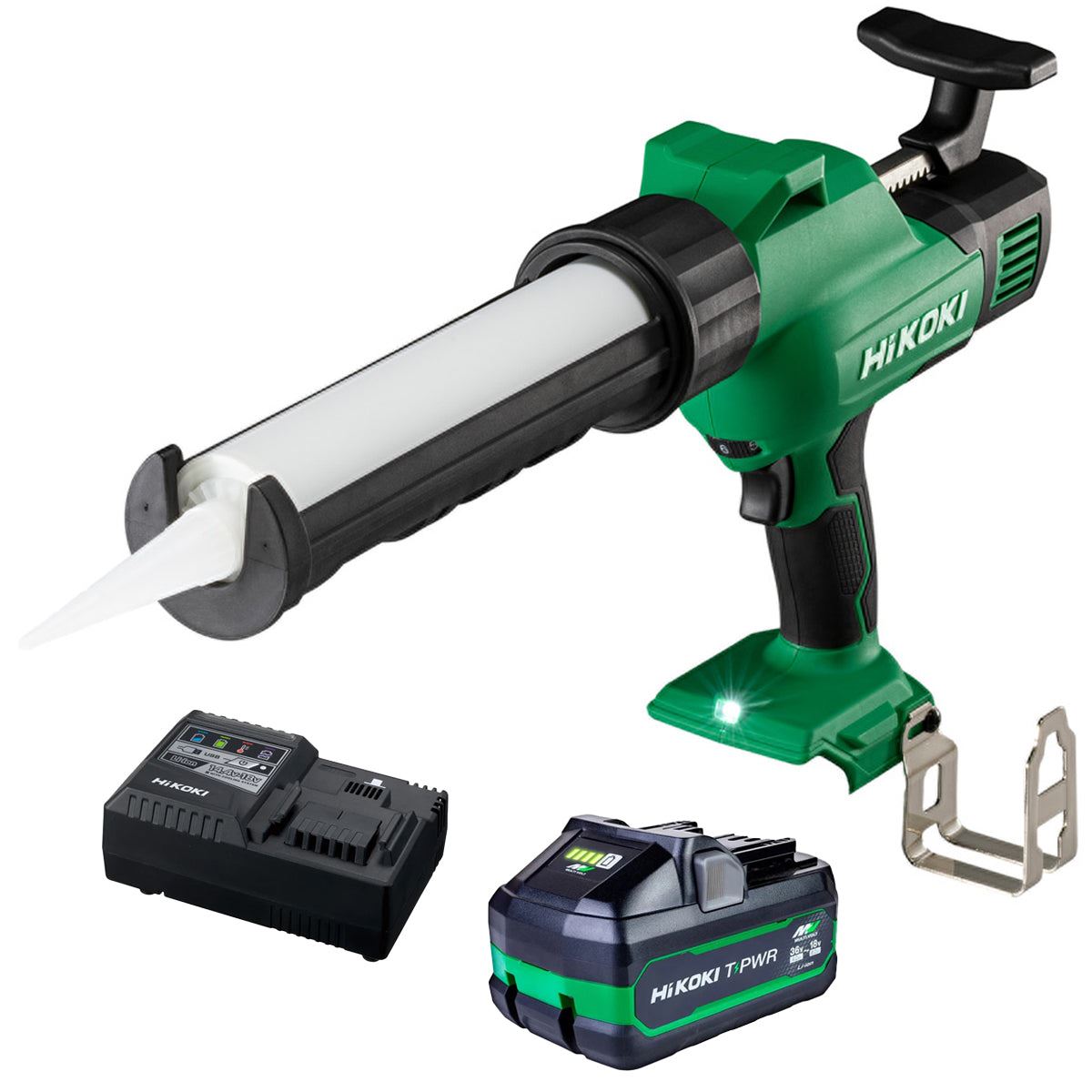 Hikoki AC18DAW4Z 18V 300ml Caulking Gun with 1 x 8.0Ah Battery & Charger