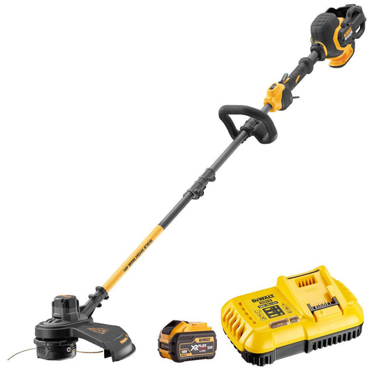 Dewalt DCM571X1 54V XR Flexvolt Brushless Trimmer Cutter with 1 x 9.0/3.0Ah Battery & 8 Amp Li-ion Charger