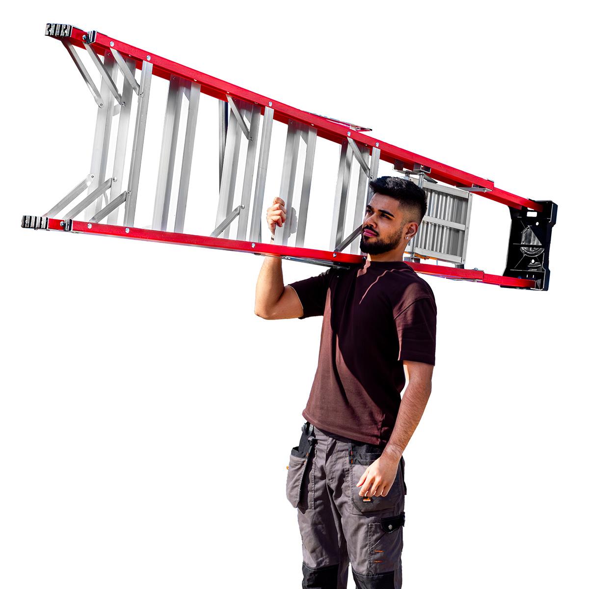 Excel Electricians Fibreglass Platform Step Ladder 6 Tread 2.04m EN131