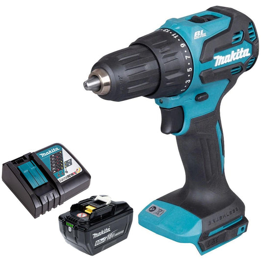 Makita DHP490Z 18V LXT Li-Ion Brushless Combi Drill with 1 x 9.0Ah Battery & Charger