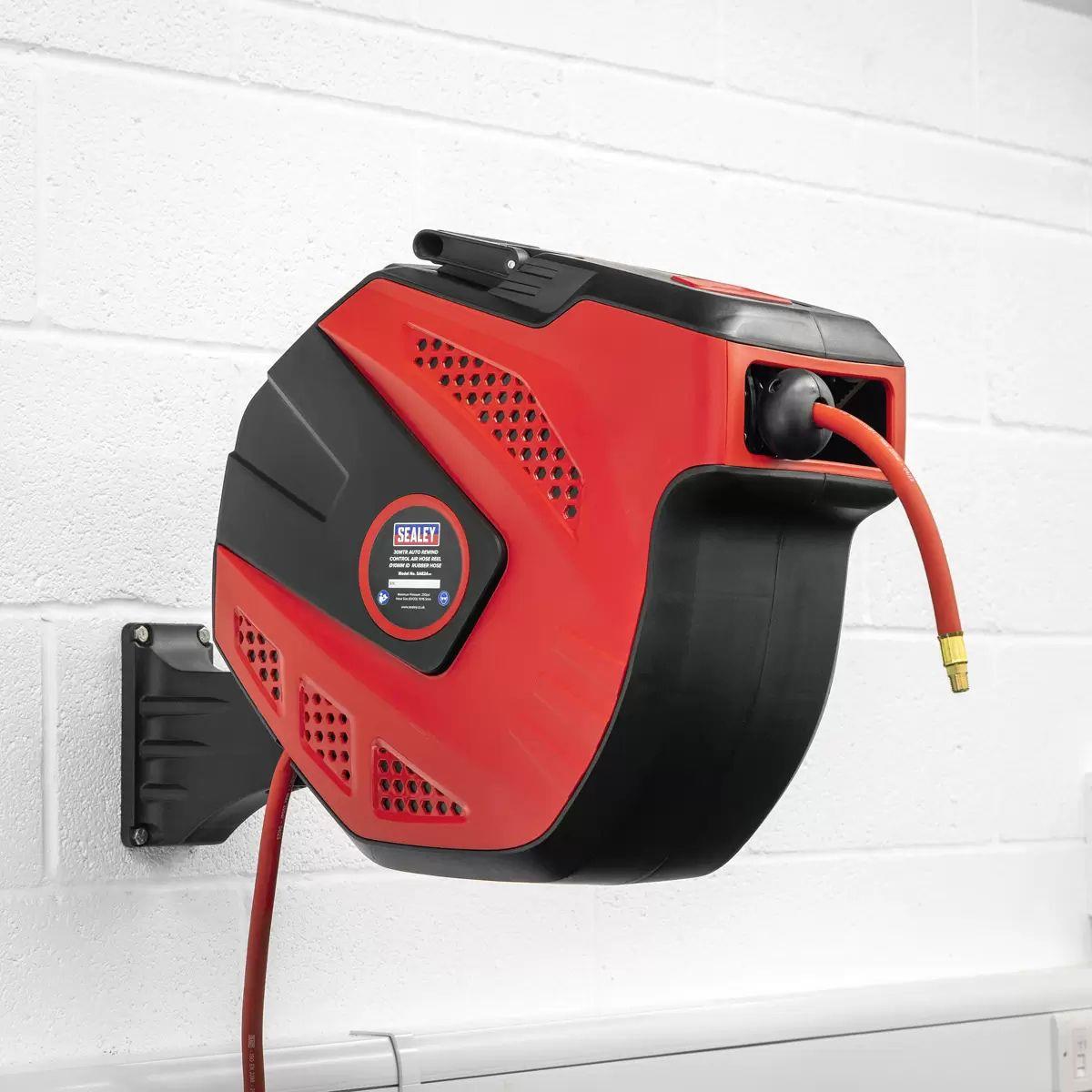 Sealey SA824 Air Hose Reel Auto-Rewind Control 30m Ø10mm