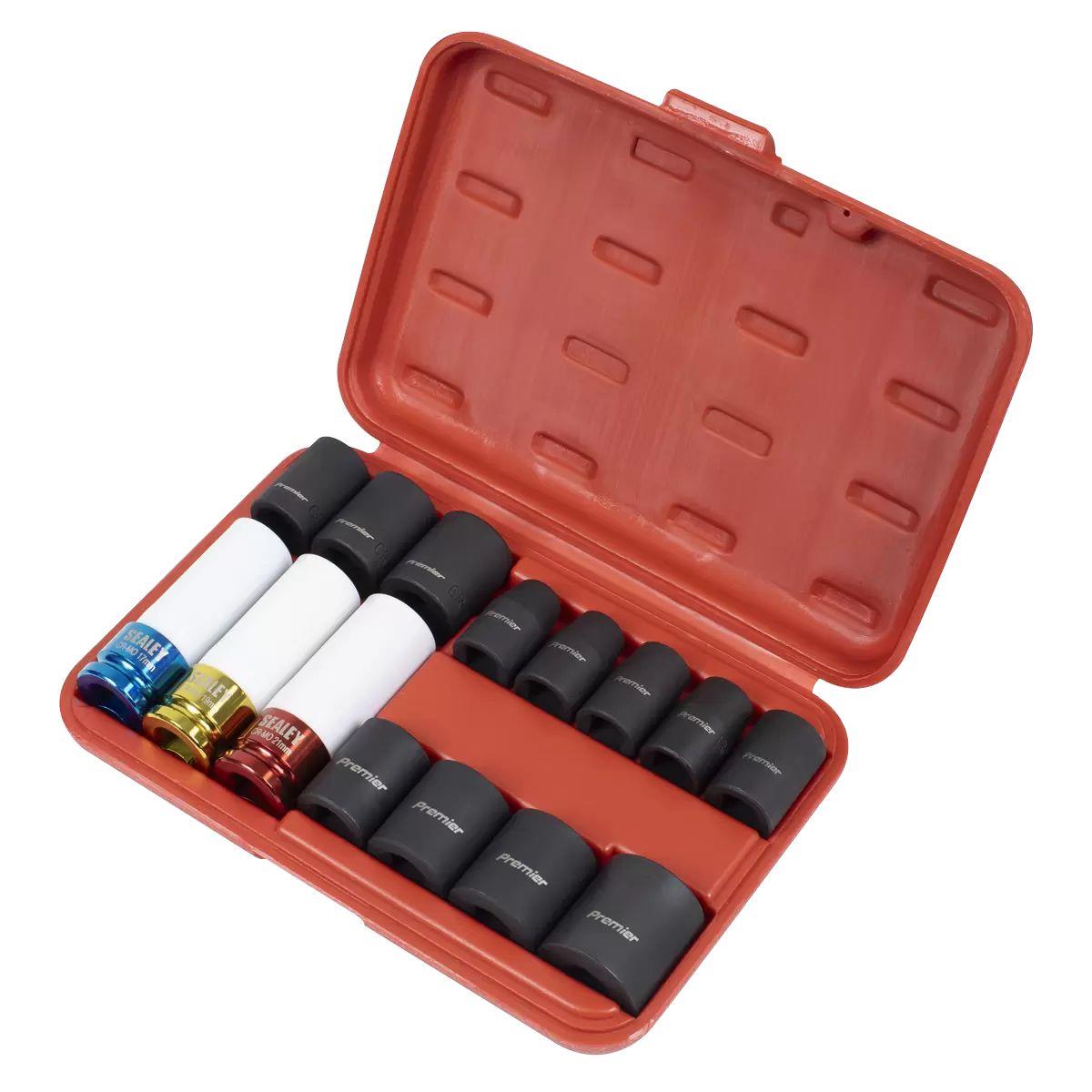 Sealey AK5615M Impact Socket & Wheel Nut Remover Set 1/2