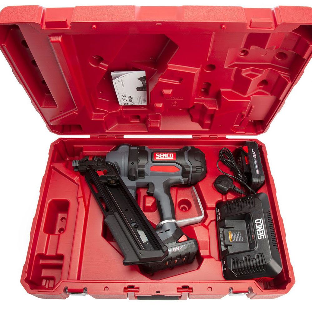 Senco F-35XP 2.0 Fusion 18V First Fix Framing Nailer with 2 x 3.0Ah Battery Charger & Case - 10G2003N