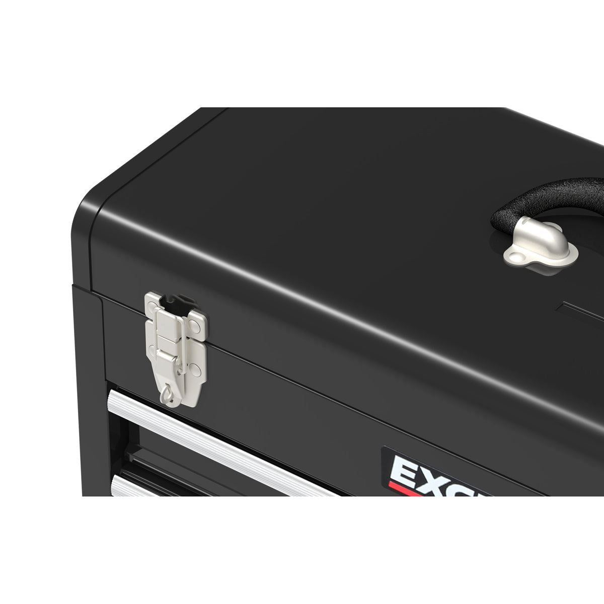 Excel 3 Drawers Portable Tool Chest Cabinet with Ball Bearing Slides Black