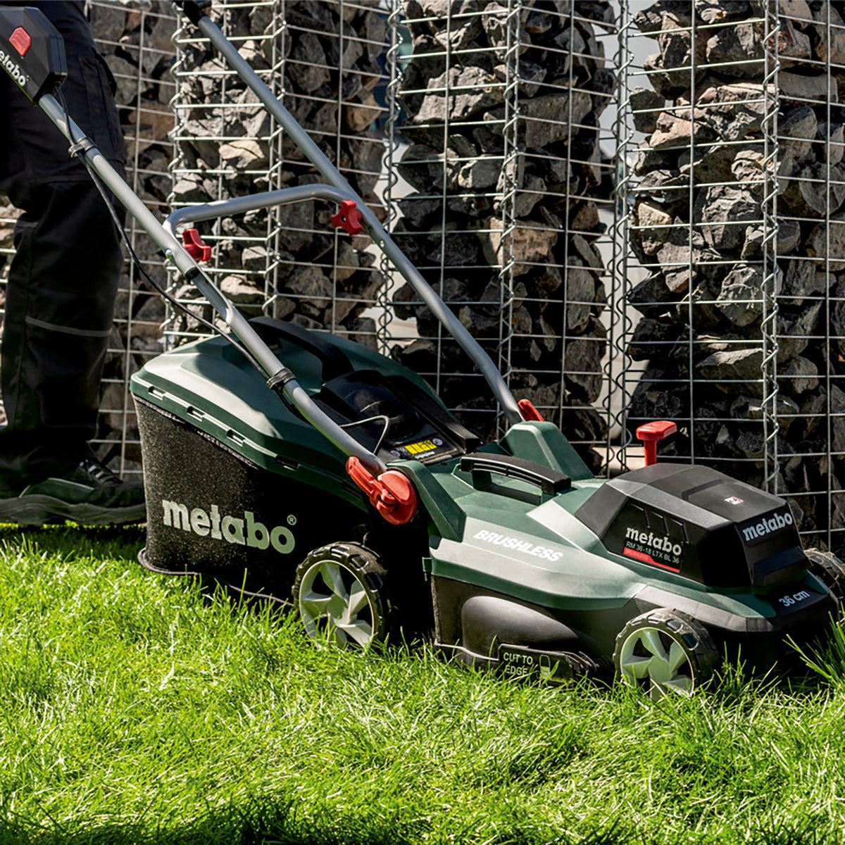 Metabo RM 36-18 LTX BL 36 36V Brushless Lawn Mower with 2 x 5.2Ah Battery & Charger