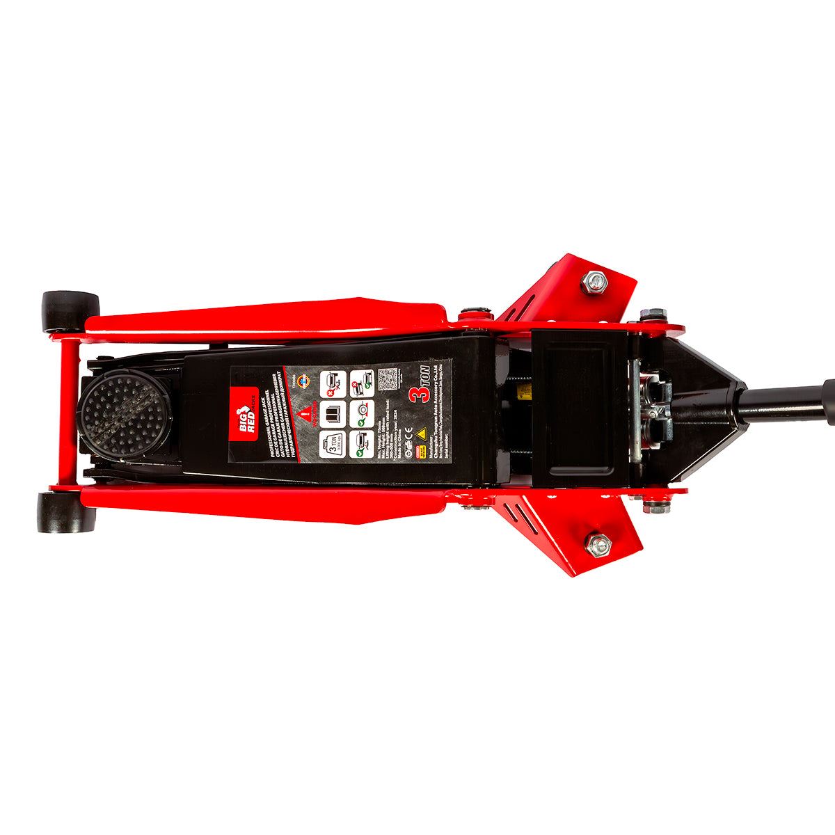 Big Red Torin 3-Ton Hydraulic Jack Low Profile, Lifting Range 75-508 mm