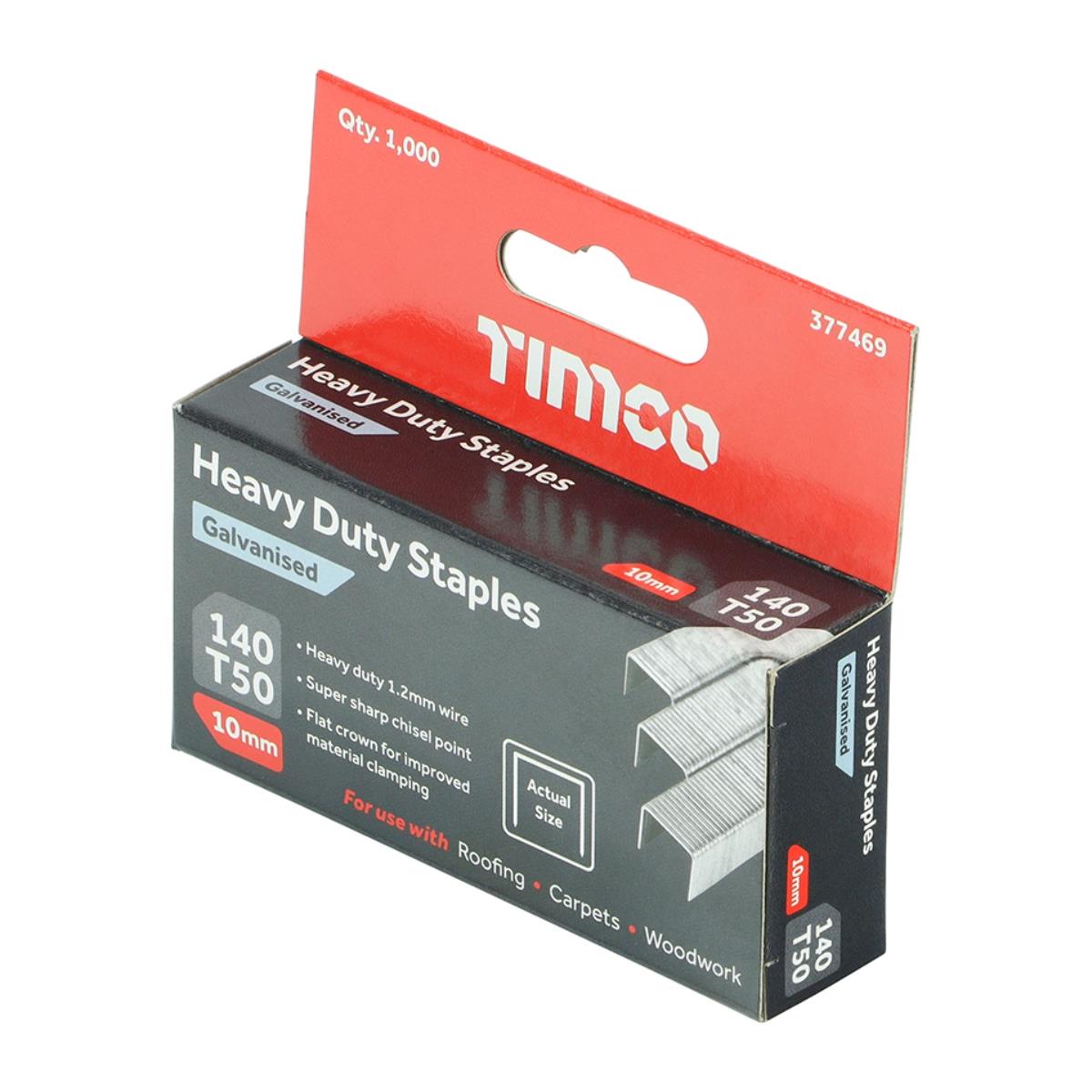 FirmaHold 10mm Heavy Duty Chisel Point Galvanised Staples Pack of 1000 - 377469