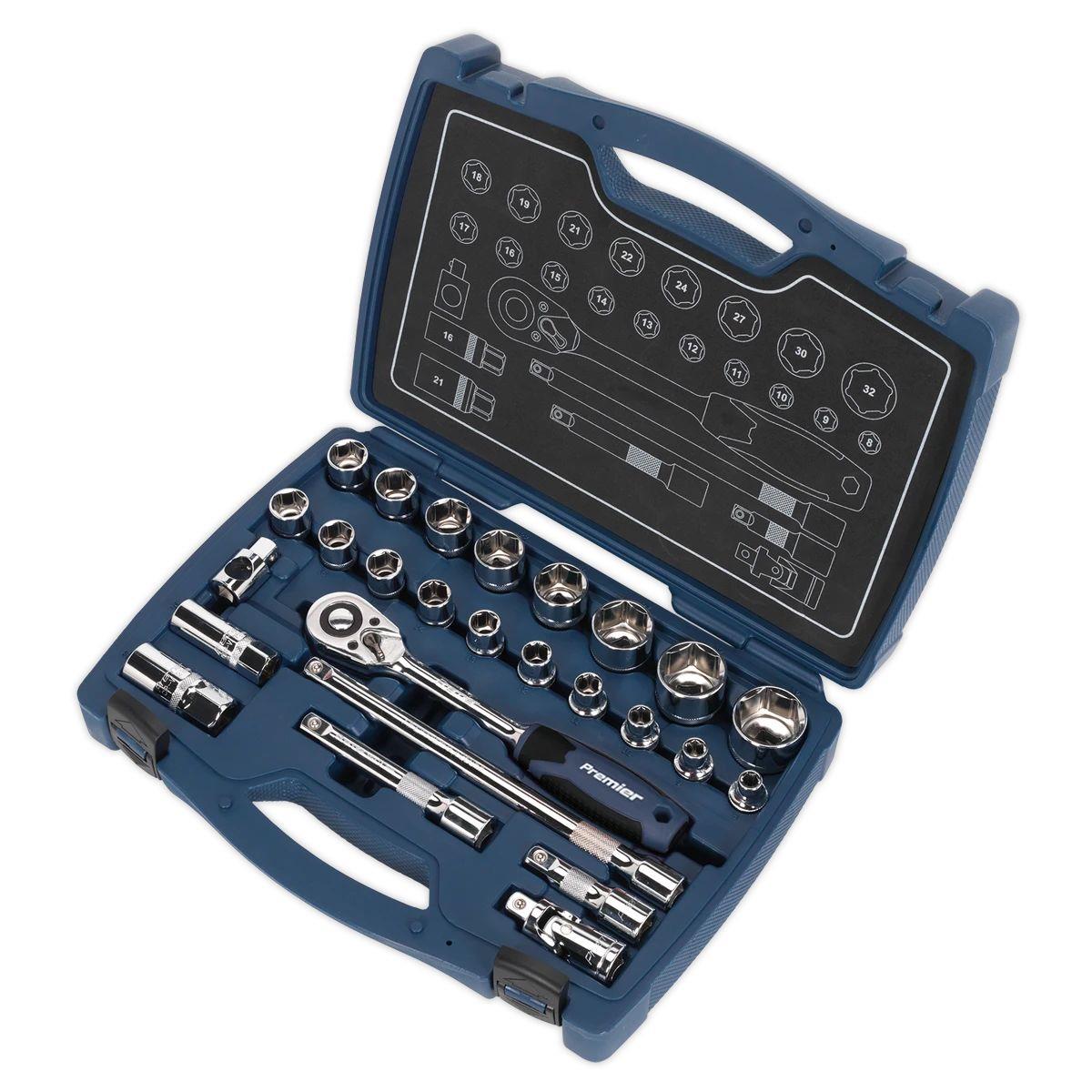 Sealey AK8992 Premier Socket Set 1/2