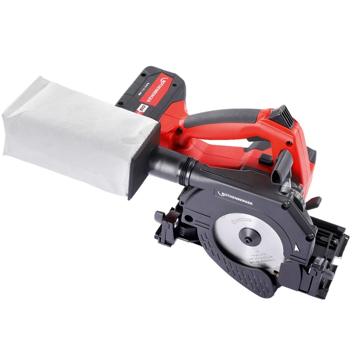 Rothenberger 18V/4Ah Pipecut mini, Duracut Uni saw blade, CAS battery, incl. Charger Cordless pipe saw for cutting 1000003420
