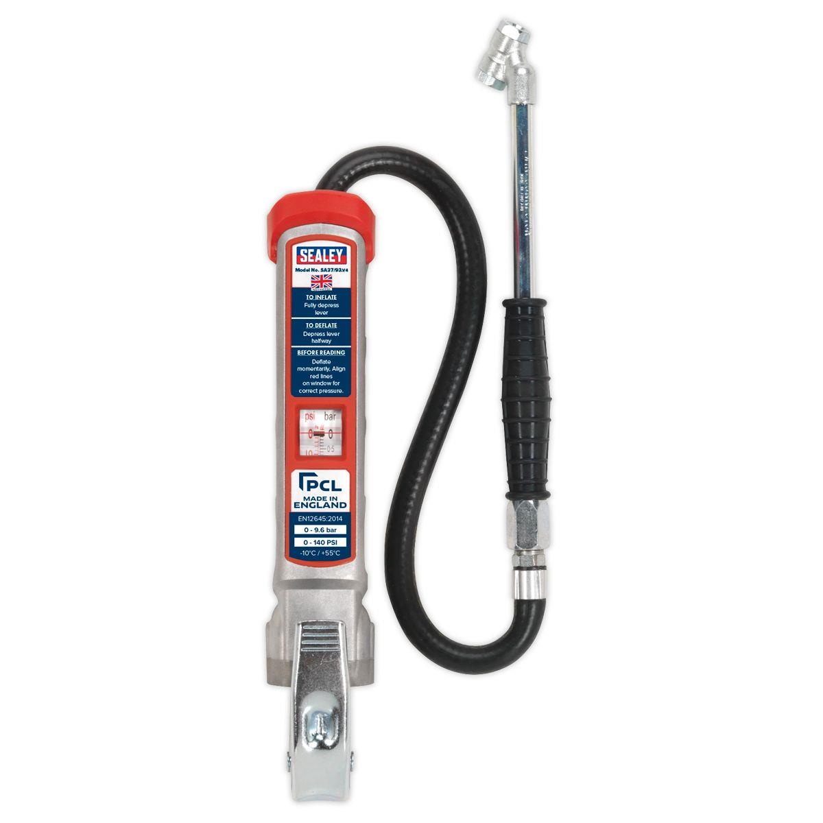 Sealey SA37/93 Professional Tyre Inflator with Twin Push-On Connector