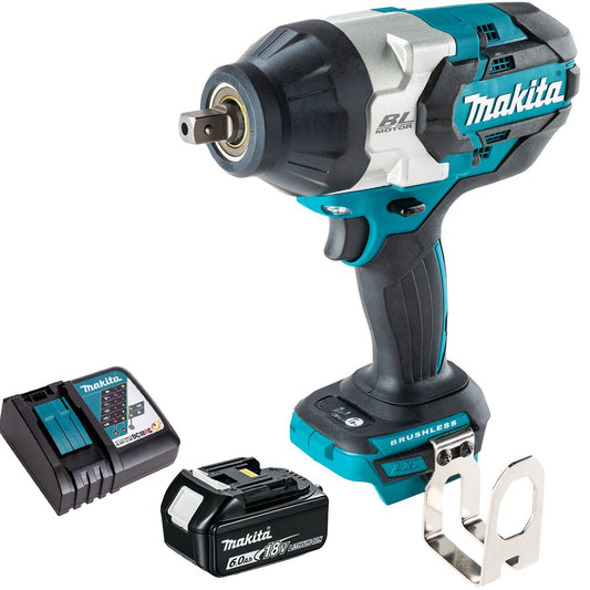 Makita DTW1004Z 18V Brushless 1/2" Impact Wrench with 1 x 6.0Ah Battery & Charger