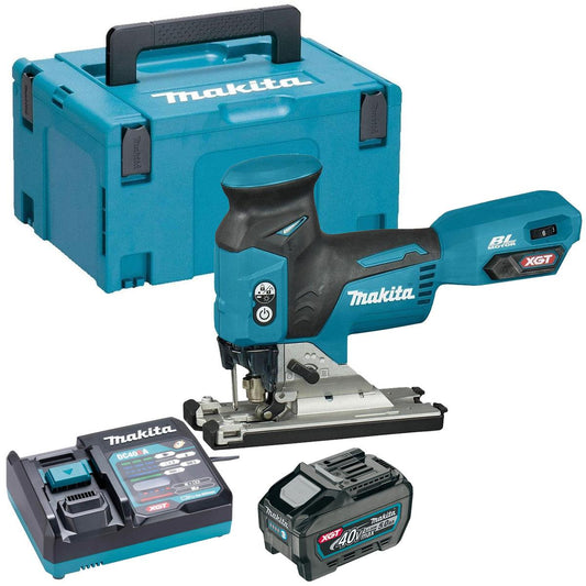 Makita JV001GZ01 40Vmax XGT Brushless Jigsaw with 1 x 5.0Ah Battery Charger & Case