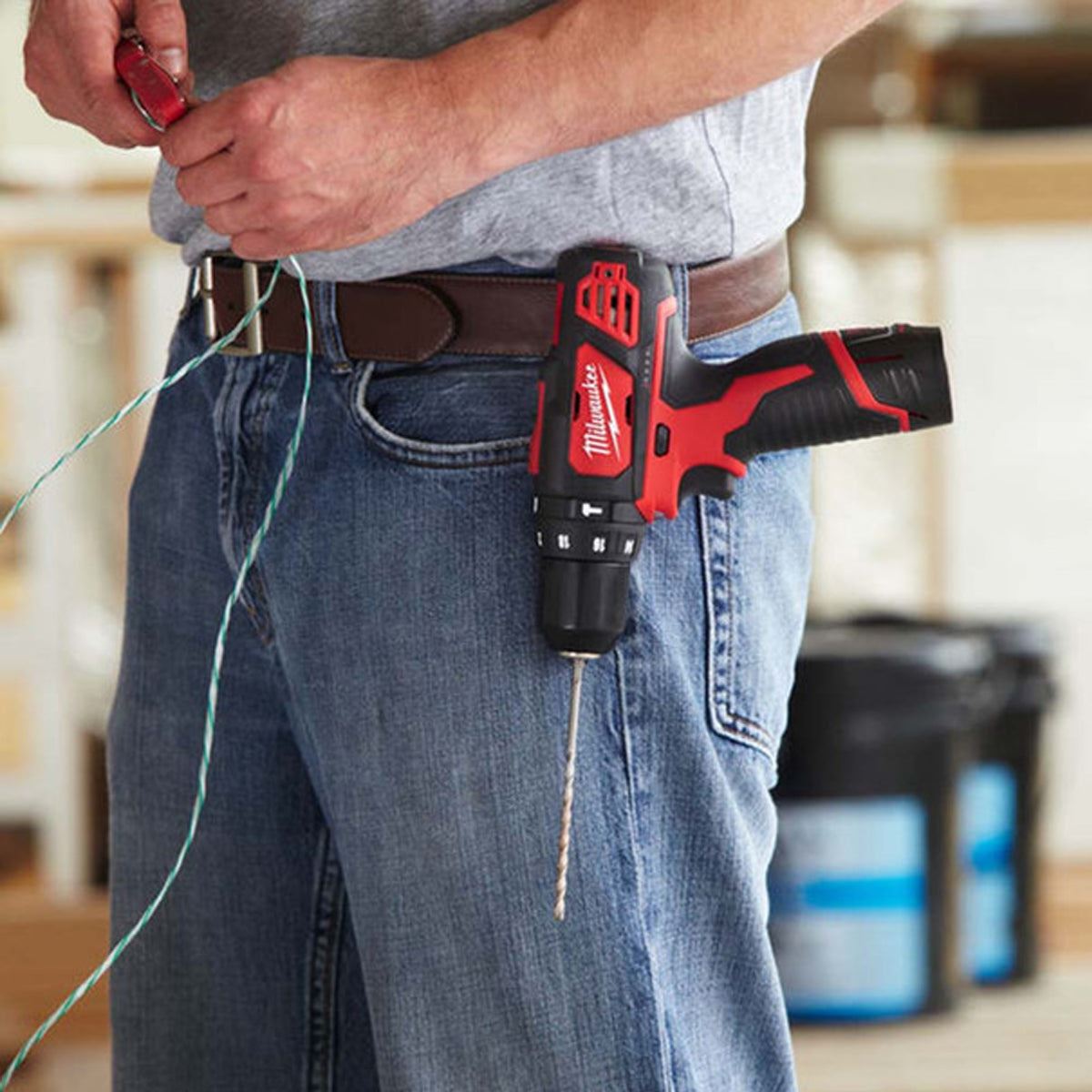 Milwaukee M12BPD-202C 12V Combi Drill with 2 x 2.0Ah Batteries Charger & Case 4933443889