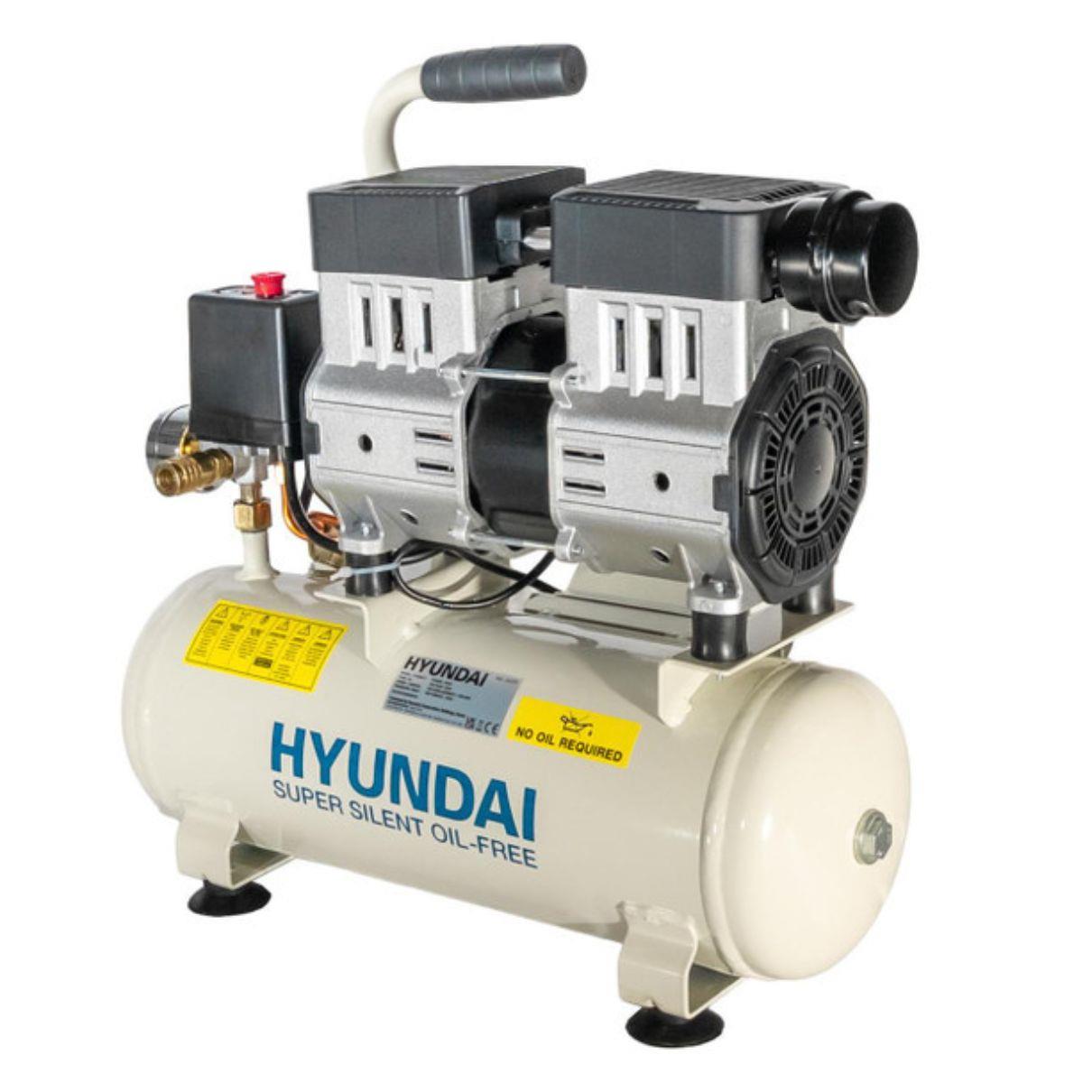 Hyundai HY5508X 8L Oil Free Low Noise Portable Air Compressor 100psi Direct Drive 230V/550W