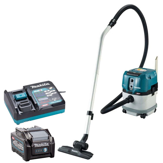 Makita VC004GLZ01 40V XGT Brushless L-Class Dust Extractor with 1 x 4.0Ah Battery & Charger