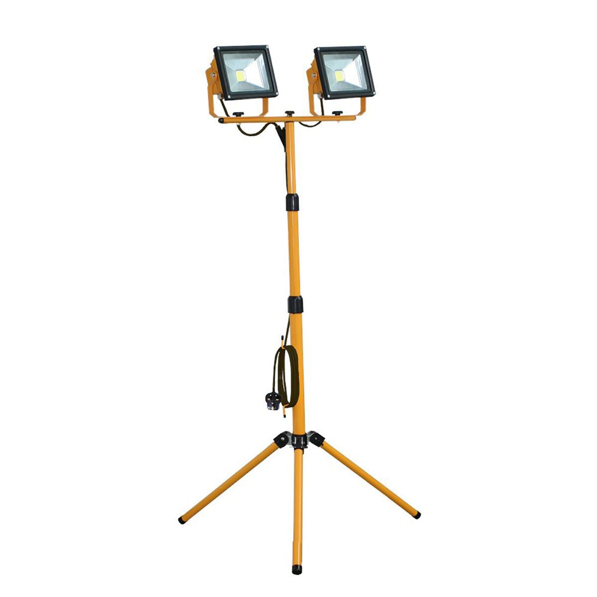 Spectre 230V STD Twin 20W LED Floodlight with 3m Cable and 13A Plug SP-17193