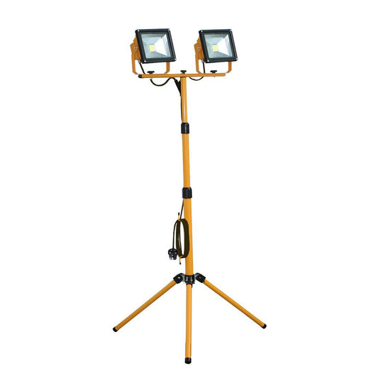 Spectre 230V STD Twin 20W LED Floodlight with 3m Cable and 13A Plug SP-17193