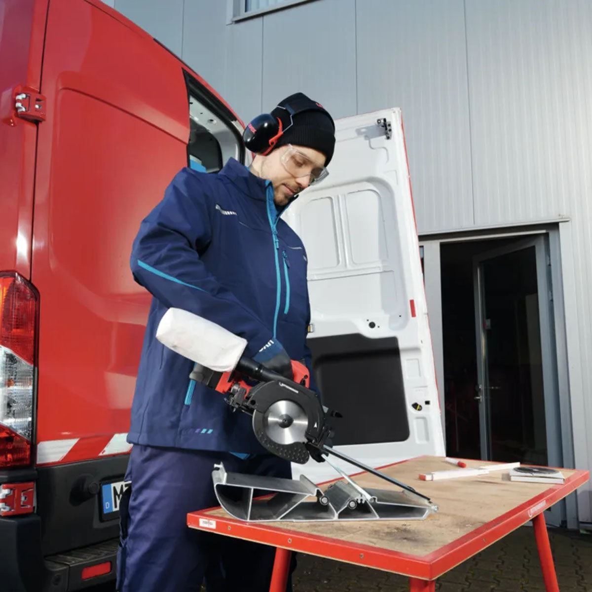 Rothenberger 18V/4Ah Pipecut mini, Duracut Uni saw blade, CAS battery, incl. Charger Cordless pipe saw for cutting 1000003420