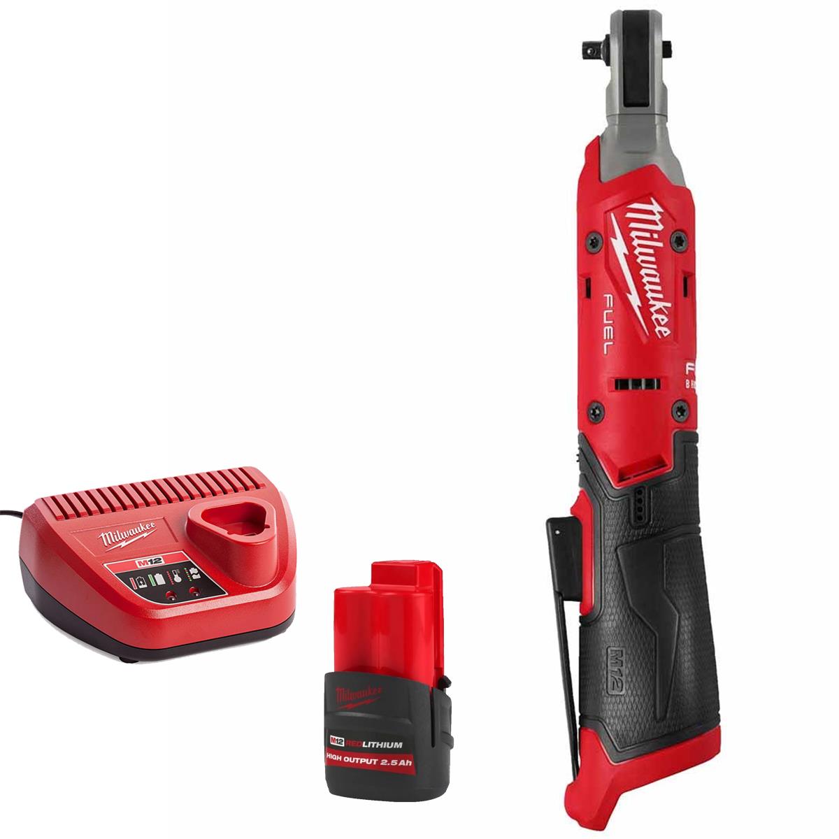 Milwaukee M12FIR14G2-0 12V Brushless Ratchet With 1 x 2.5Ah Battery & Charger