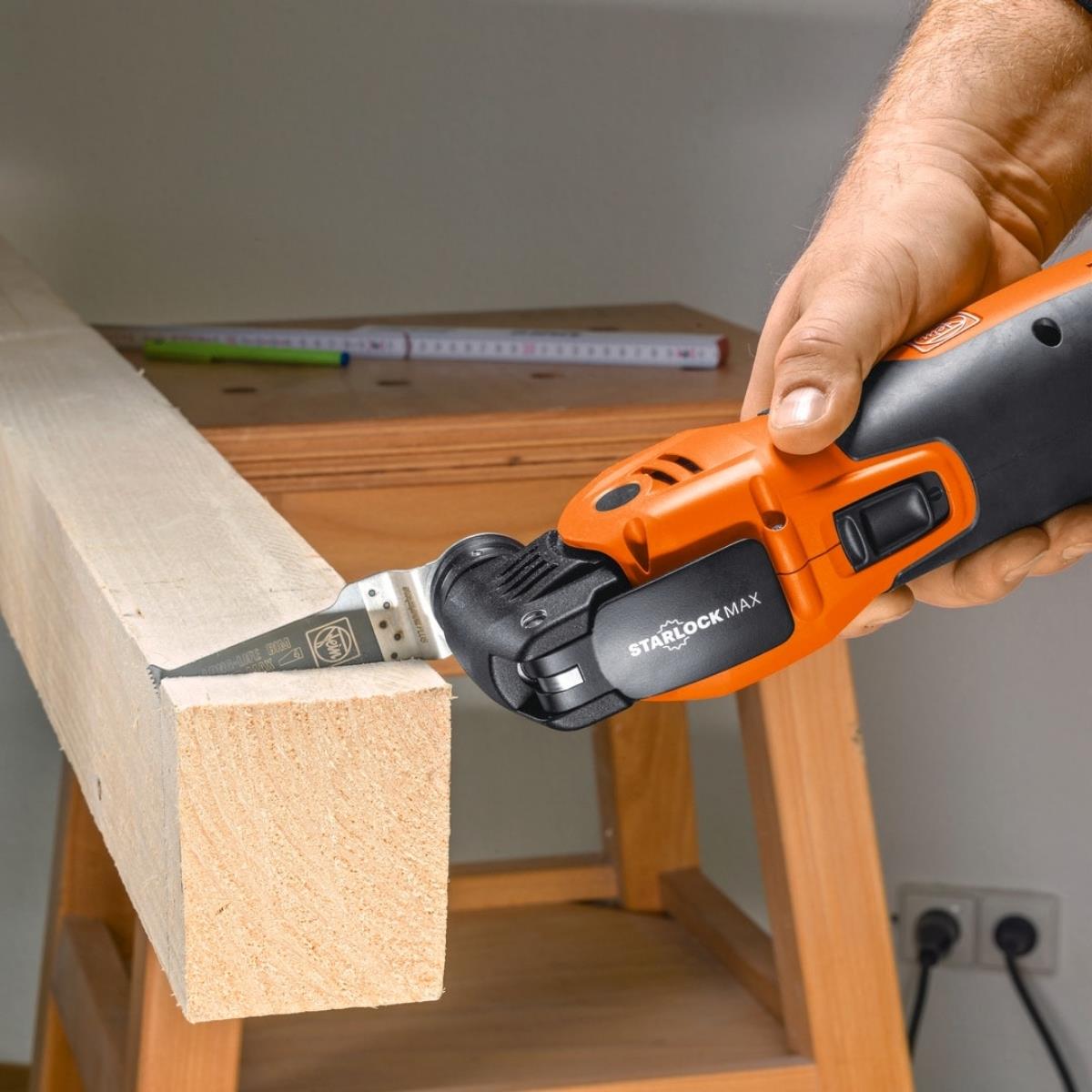 Fein MM 700 MAX STARLOCK MultiMaster Oscillating Multi-Tool in Case With 6 Piece Wood Metal Cut Set