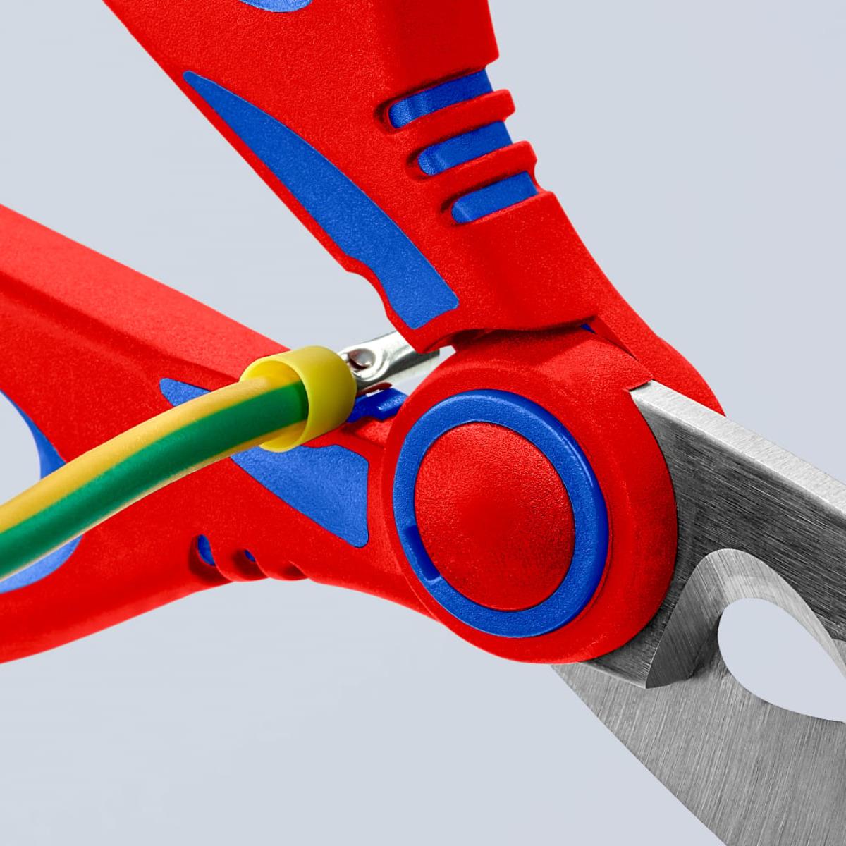 Knipex Electricians Shears Cable Cutters with Multi-Component Grips 95 05 10 SB