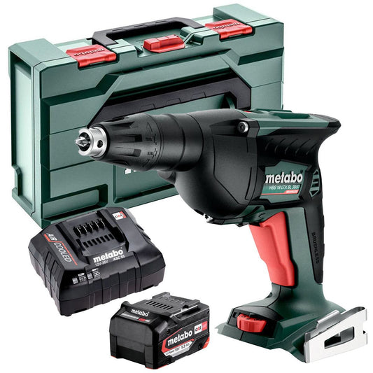 Metabo HBS 18 LTX BL 3000 18V Brushless Drywall Screwdriver with 1 x 5.2Ah Battery Charger & Metabox
