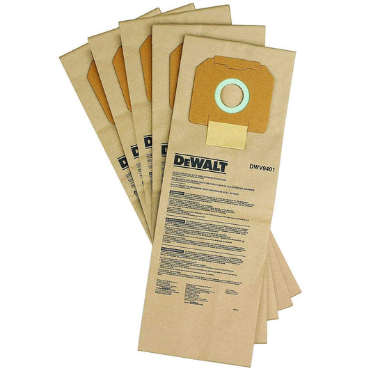 Dewalt DCV9401-XJ Paper Bags For DCV586M Dust Extractor Pack of 5