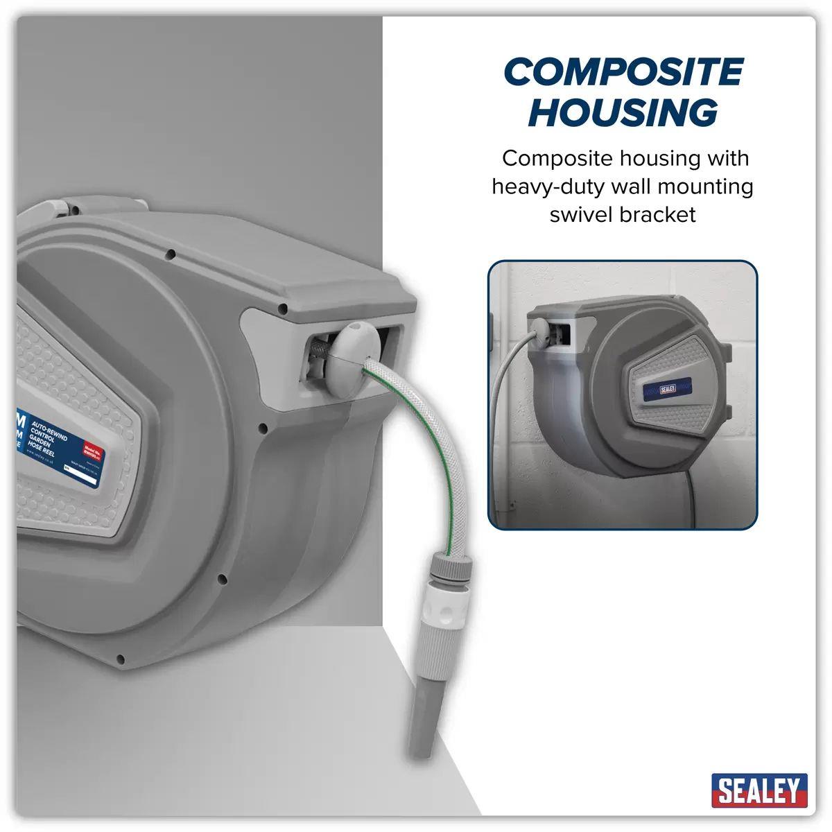 Sealey RWH30 30m Auto-Rewind Control Garden Hose Reel