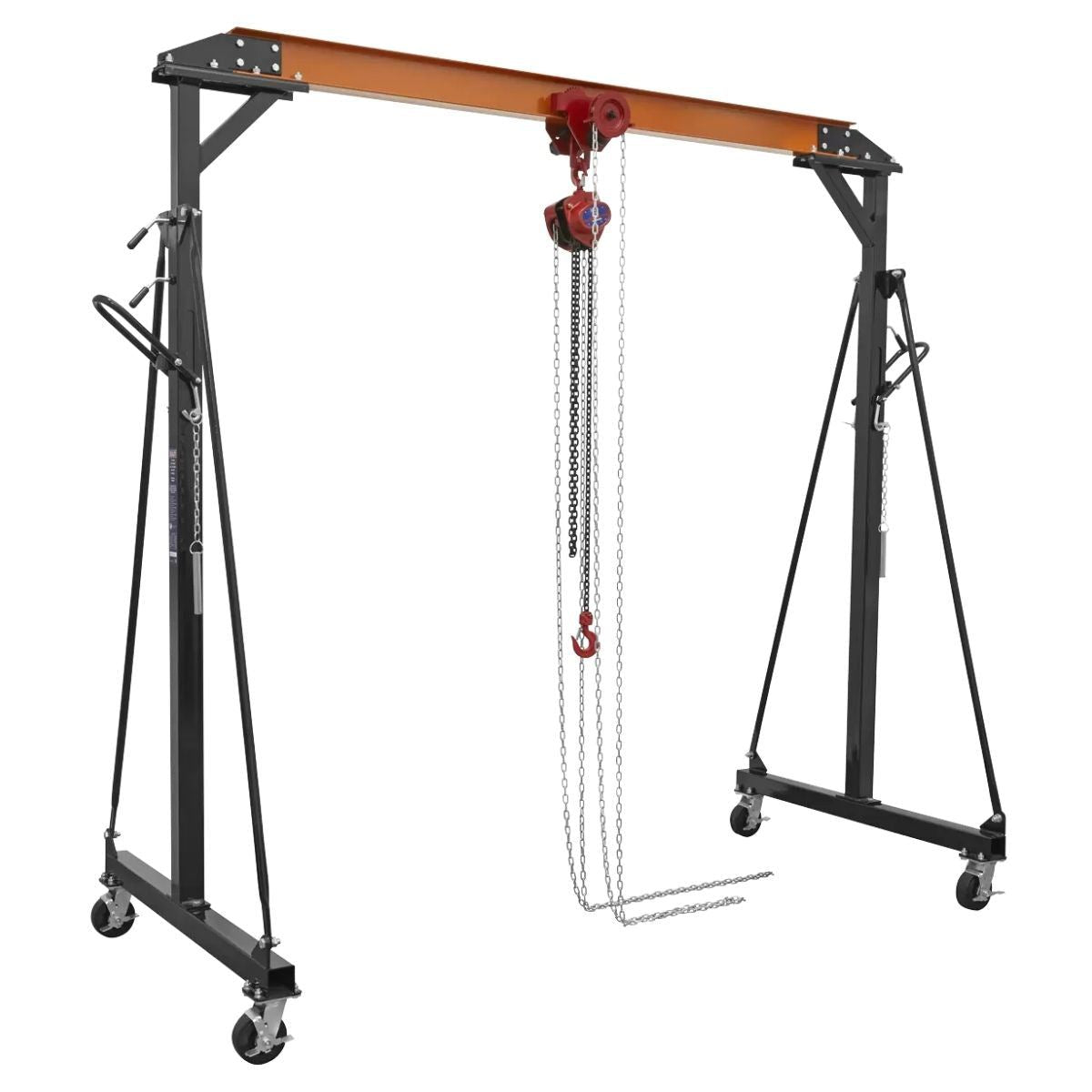 Sealey SG1000KITG Portable Gantry Crane Adjustable 1 Tonne with Geared Trolley Combo