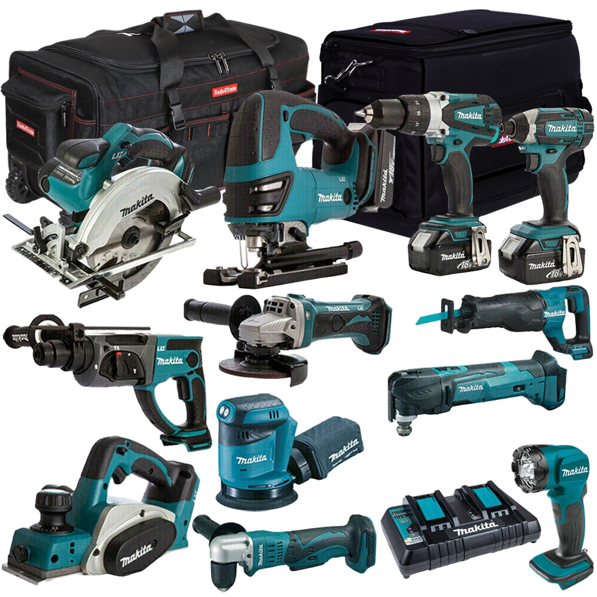 Makita 18V 12 Piece Power Tool Kit with 3 x 5.0Ah Battery & Charger MAKDEAL-86M