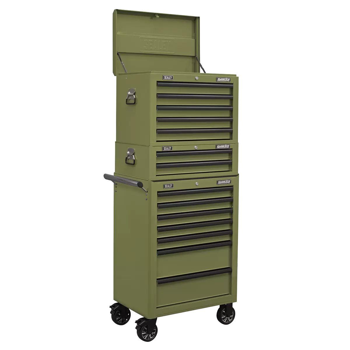 Sealey AP26029TK Superline PRO Mid-Box Tool Chest 2 Drawer Khaki