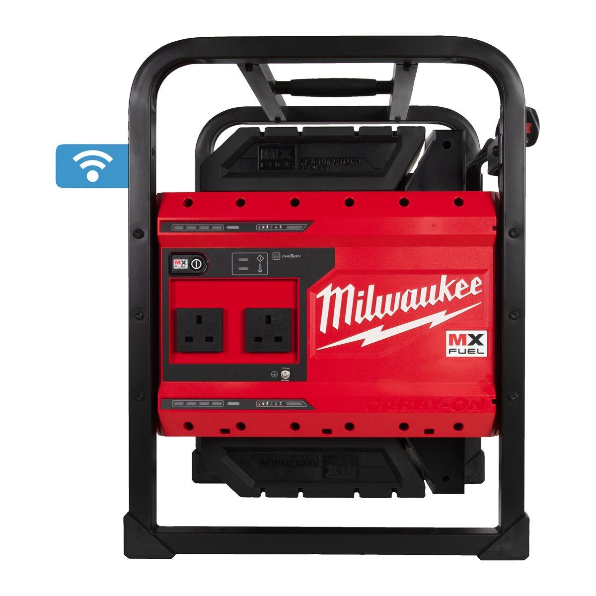 Milwaukee MXFPS-602 UK 110V MX FUEL Power Source with 2 x 6.0Ah MX FUEL Redlithium Batteries 4933479268