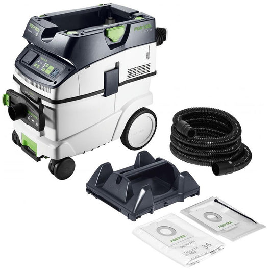 Festool CTM 36 EI AC-LHS 230V GB Mobile Dust Extractor With WHR-CT LHS 2 Tool Holder - 578158