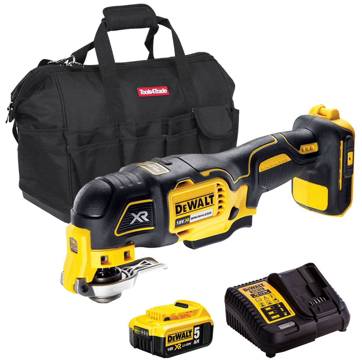 Dewalt DCS356N 18V Brushless Oscillating Multi-Tool with 1 x 5.0Ah Battery Charger & 18