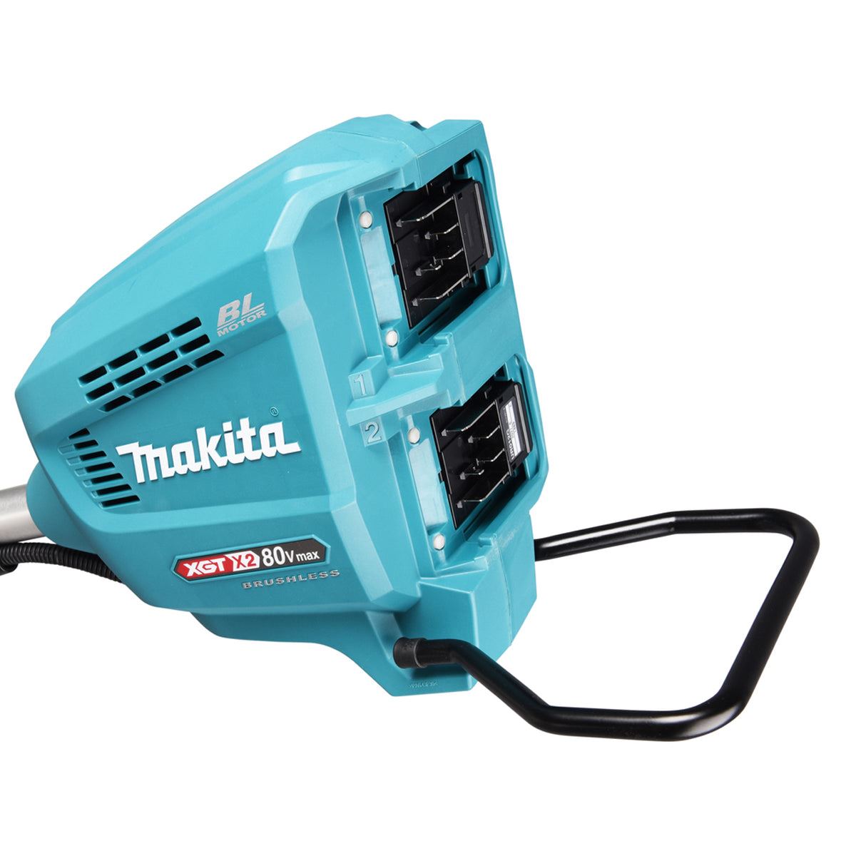 Makita UR012GT203 Twin 40V Max Brushless Brush Cutter with 2 x 5.0Ah Battery & Twin Port Charger