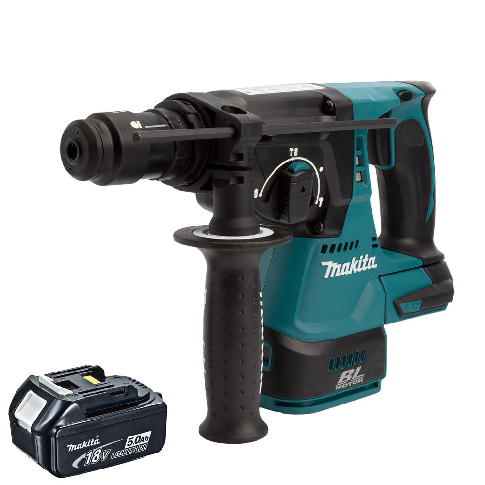 Makita DHR243Z 18V LXT Brushless 24mm SDS+ Rotary Hammer Drill With 1 x 5.0Ah Battery